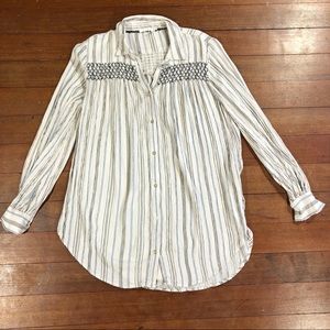 Anthropologie Floreat Northfork Buttondown Tunic